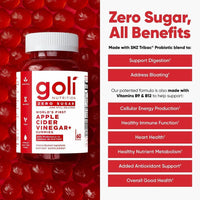 Goli Gummies: Vinagre de Manzana sin Azúcar con Vitamina B12 y Probióticos - Veganas, Keto y Sin Gluten