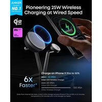 Anker Prime MagSafe: Estación de carga inalámbrica 3 en 1, certificada Qi2 para iPhone y Apple Watch con pantalla inteligente
