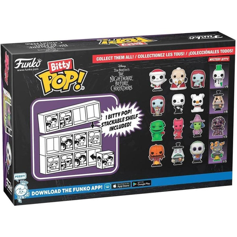 Funko Bitty Pop! The Nightmare Before Christmas Mini juguetes coleccionables paquete de 4 figuras 2.29 cm – Calabaza King, alcalde, barril y misterio
