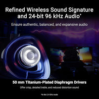 ASUS ROG Delta II Wireless Gaming Headset Mic Tri-Mode Connectivity for PC PS5 PS4 Xbox Switch Mobile