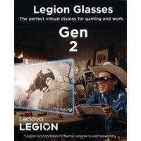 Lenovo Legion Glasses Gen 2 - Monitor Personal Portátil Micro-OLED FHD 120Hz para Juegos, Películas y Dispositivos USB-C