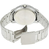 Reloj Casio para hombre, diseño análogo con dial marrón y acero inoxidable, resistente al agua y manecillas luminosas