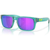 Gafas de sol Oakley Holbrook XXS para niños, diseño rectangular transparente con lentes Prizm violeta, protección UV