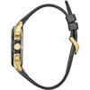 Citizen Reloj Eco-Drive Marvel Avengers para hombre, tono dorado con correa de silicona negra y ventana de calendario