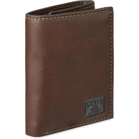 Billetera triple de hombre Levi's elegante y delgada con ventana de identificación y tarjetero de crédito