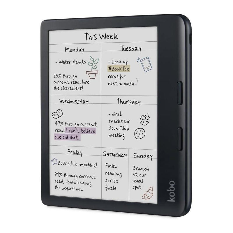 Kobo Libra Colour eReader con Pantalla Kaleido 3 E Ink a Color, Modo Oscuro, Resistente al Agua y Audiolibros