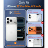 Funda magnética transparente FNTCASE para iPhone 17 Pro Max, resistente a caídas y no se amarillea, con pantalla protectora