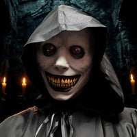 Máscara realista de látex de Halloween espeluznante con diseño de terror, ojos demoníacos y ajuste cómodo para adultos