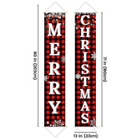 Juego de letreros navideños Ivenf para exteriores e interiores, estampado de búfalo rojo y negro, resistente y decorativo