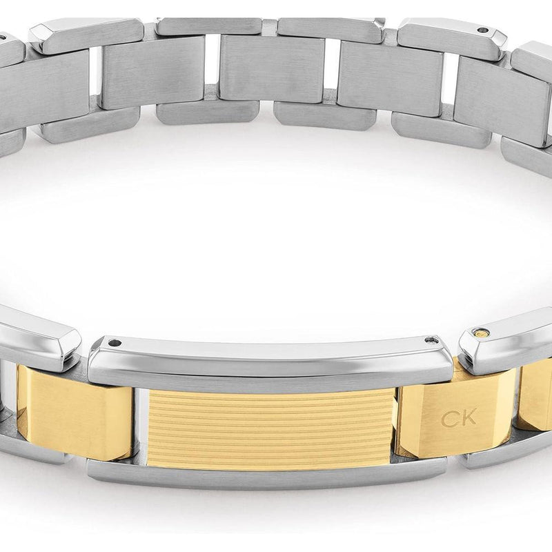 Pulsera de eslabones Calvin Klein para hombre, joyería de acero inoxidable con cierre de gancho fácil, diseño sofisticado