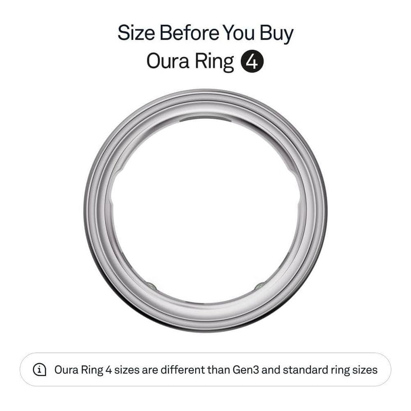 Anillo Oura 4 Plata - Dispositivo portátil de seguimiento del sueño y salud con Bluetooth, diseño resistente y cómodo para uso continuo