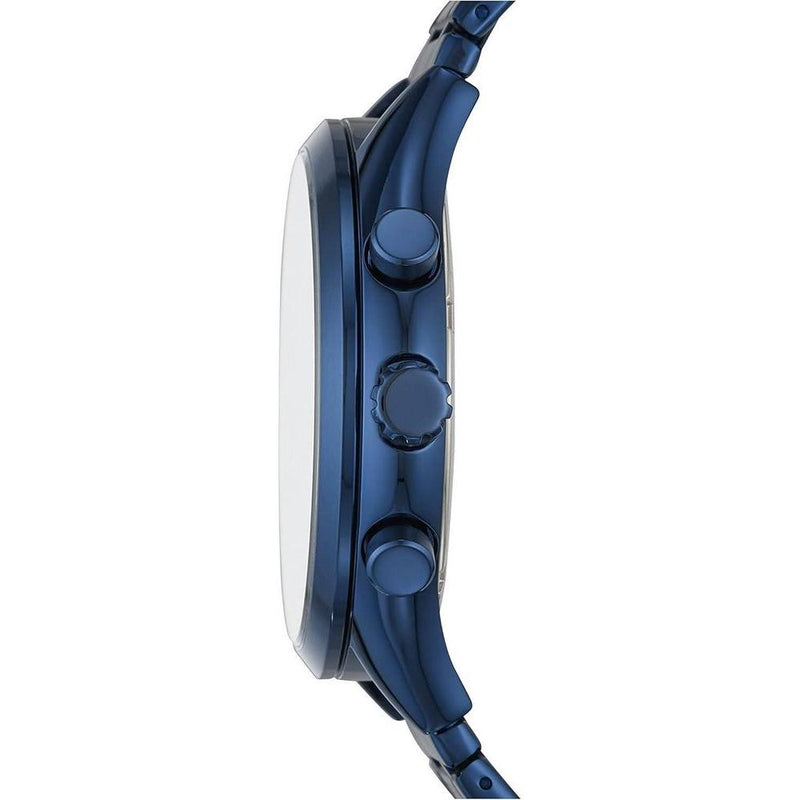 Reloj Fenmore de acero inoxidable azul marino con función múltiple y diseño moderno