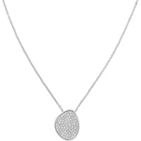 Calvin Klein Collar de Acero Inoxidable para Mujer con Cristales, Color Plata, Modelo 35000222, No es Piedra Preciosa