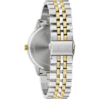 Bulova Reloj de Pulsera clásico de acero inoxidable de dos tonos con diamantes y Quartz para hombre estilo 98D188