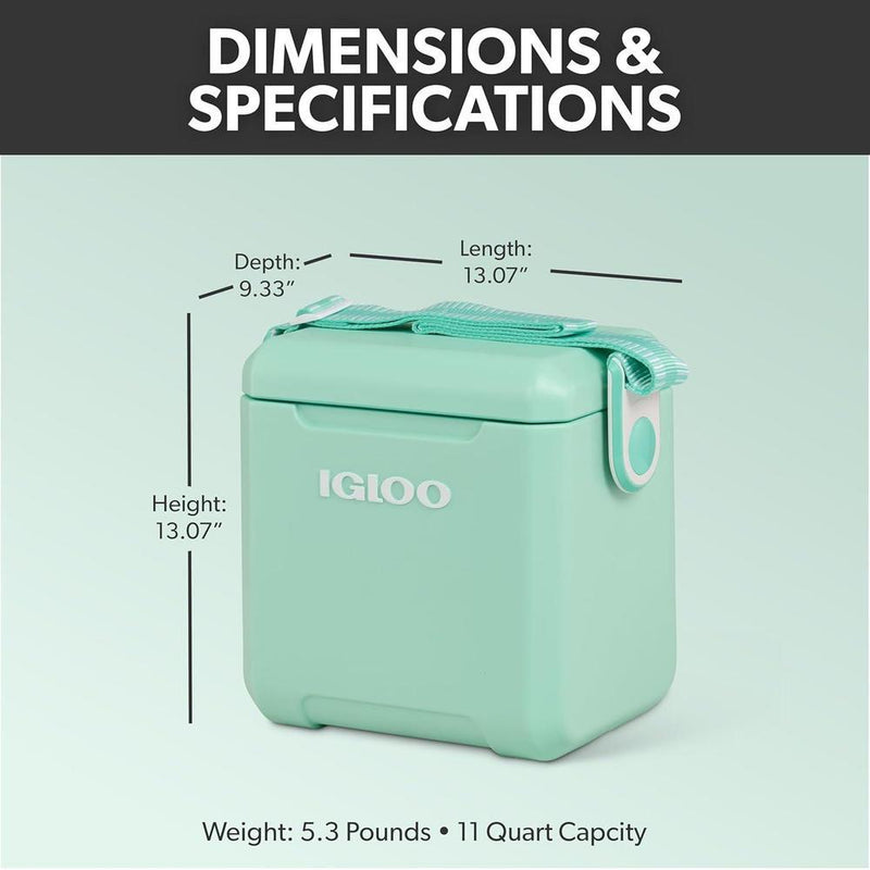 Enfriador estilo picnic Igloo aislado con correa ajustable, aislamiento MaxCold y tapa de bloqueo para acampada y pícnic