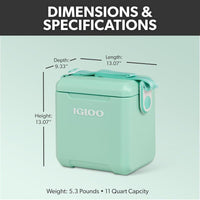 Enfriador estilo picnic Igloo aislado con correa ajustable, aislamiento MaxCold y tapa de bloqueo para acampada y pícnic