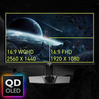 MSI MAG 271QP QD-OLED X28 - Monitor de juegos QHD, 280Hz, Adaptive-Sync, HDR Ready, HDMI, VGA, bisel delgado, 0.03 ms, negro