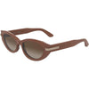 Calvin Klein Gafas de Sol para Mujer con Diseño Sofisticado, Estilo Ojo de Gato, Rosa Opalina con Lente Gradiente