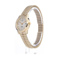 Timex Reloj Essex Ave para mujer en oro con esfera nácar, resistente al agua, tecnología Indiglo, pulsera ajustable