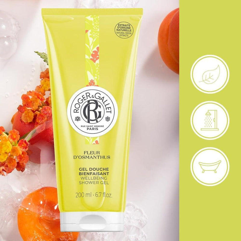 Roger & Gallet Gel de Ducha Hidratante a Base de Plantas con Aloe Vera para Piel Suave y Refrescante