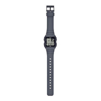 Casio Reloj digital con alarma diaria, retroiluminación LED y banda renovable biológica, diseño unisex en color gris