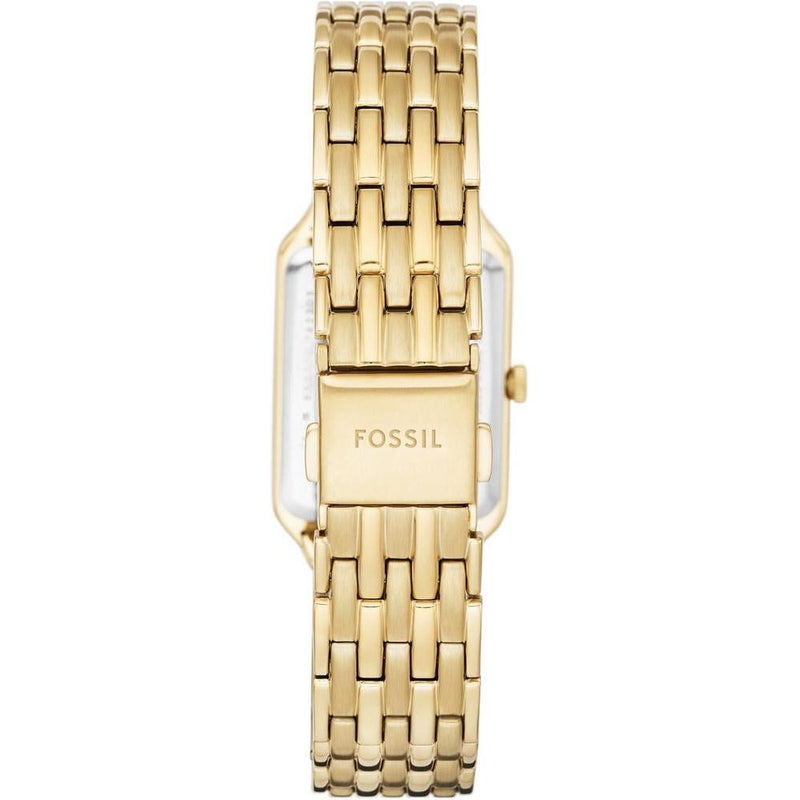 Fossil Raquel Reloj para mujer de cuarzo y acero inoxidable en color dorado con 3 manecillas y calendario