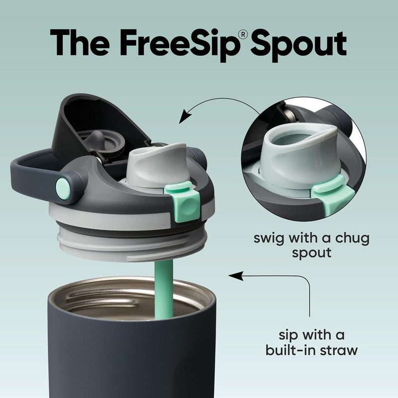 Owala FreeSip Sway Botella de agua de acero inoxidable aislada con boquilla 2 en 1, pajita y asa, ideal para deportes y viajes