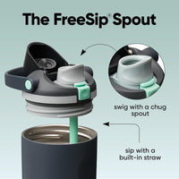 Owala FreeSip Sway Botella de agua de acero inoxidable aislada con boquilla 2 en 1, pajita y asa, ideal para deportes y viajes