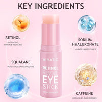 Bálsamo en Barra para Ojos con Retinol y Cafeína, Tratamiento para Piel Sensible 10g