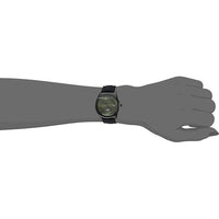 Reloj analógico de silicona negra con esfera verde, resistente al agua, funciones de día y fecha, estilo moderno