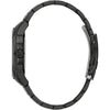 Bulova Reloj clásico de cuarzo para hombre, 6 manecillas, multifunción, día/fecha, esfera negra estampada
