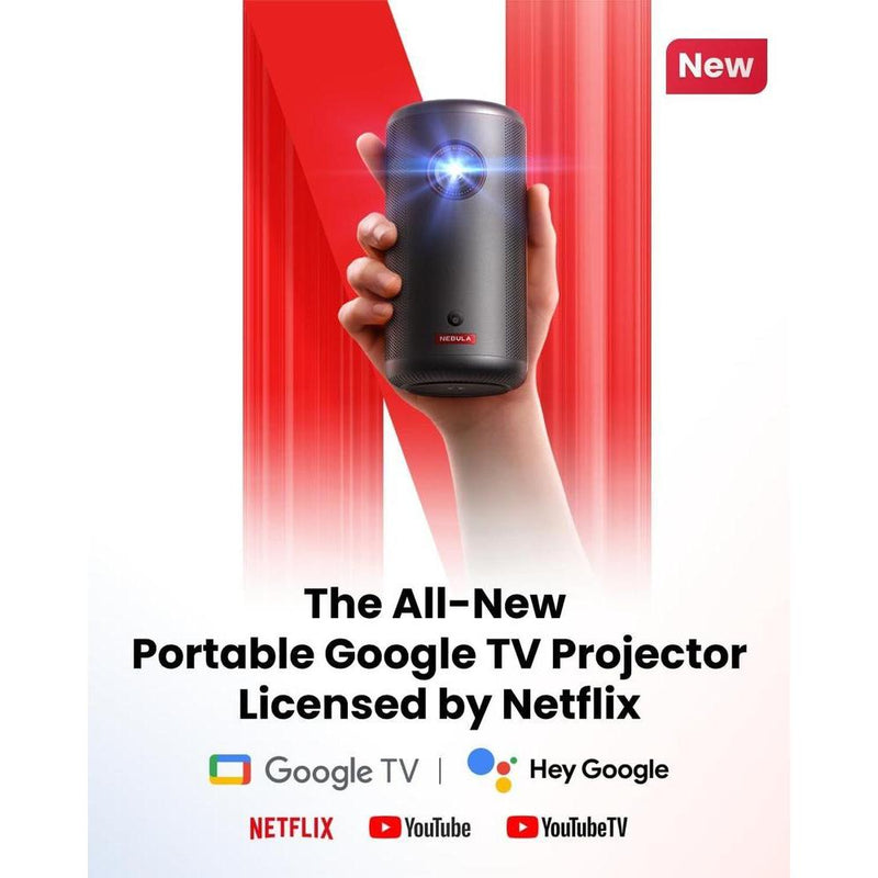 Proyector portátil NEBULA Capsule 3 con Netflix y Dolby Digital, imagen 1080p y batería de larga duración