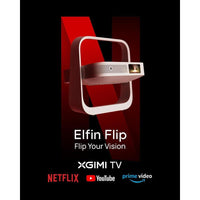 Proyector Portátil XGIMI Elfin Flip con Resolución 1080P, Licencia Netflix, Diseño Compacto y Ajuste de Pantalla