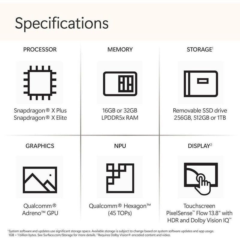 Microsoft Surface Laptop 2024, Pantalla Táctil, Snapdragon X Elite, 16GB RAM, SSD 1TB, Zafiro