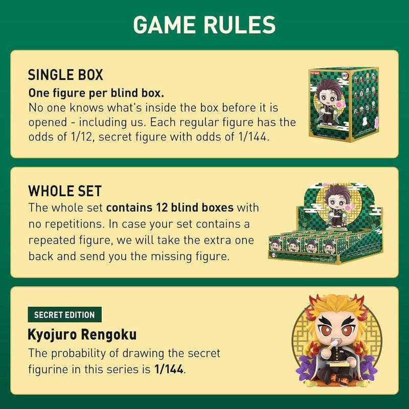 POP MART Demon Slayer - Figuras de la serie de flores de nacimiento, diseño aleatorio en caja ciega, colección y decoración