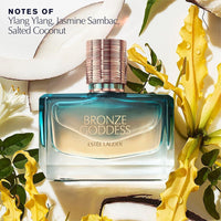 Perfume Estée Lauder Bronze Goddess Nuit, aroma floral de Ylang Ylang, Jasmine Sambac y coco, larga duración