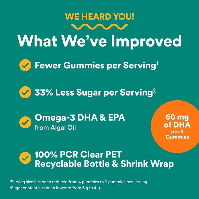 SmartyPants Gomitas prenatales multivitamínicas con Omega 3 DHA/EPA, biotina, vitaminas D3, B12, A, K y zinc