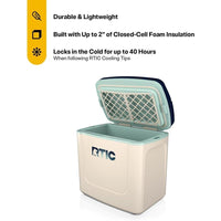 RTIC Hielera personal de viaje, pequeña, compacta, aislada y portátil para alimentos, bebidas, playa y pesca, capacidad de 12 latas