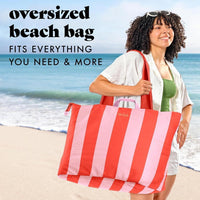 Fit & Fresh Bolso de Playa Grande para Mujer - Bolso de Viaje Extra Grande con Bolsillos