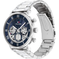 Reloj Tommy Hilfiger multifunción para hombre con números romanos y esfera de apertura, perfecto para ocasiones formales