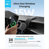 Cargador inalámbrico magnético para coche Anker, montaje ajustable 360°, 15 W Qi2 certificado con soporte de aleación para iPhone