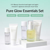 Mixsoon Pure Glow Essentials - Kit De Cuidado De La Piel En 5 Pasos, Hidratante Y Nutritivo, Ideal Para Viajes