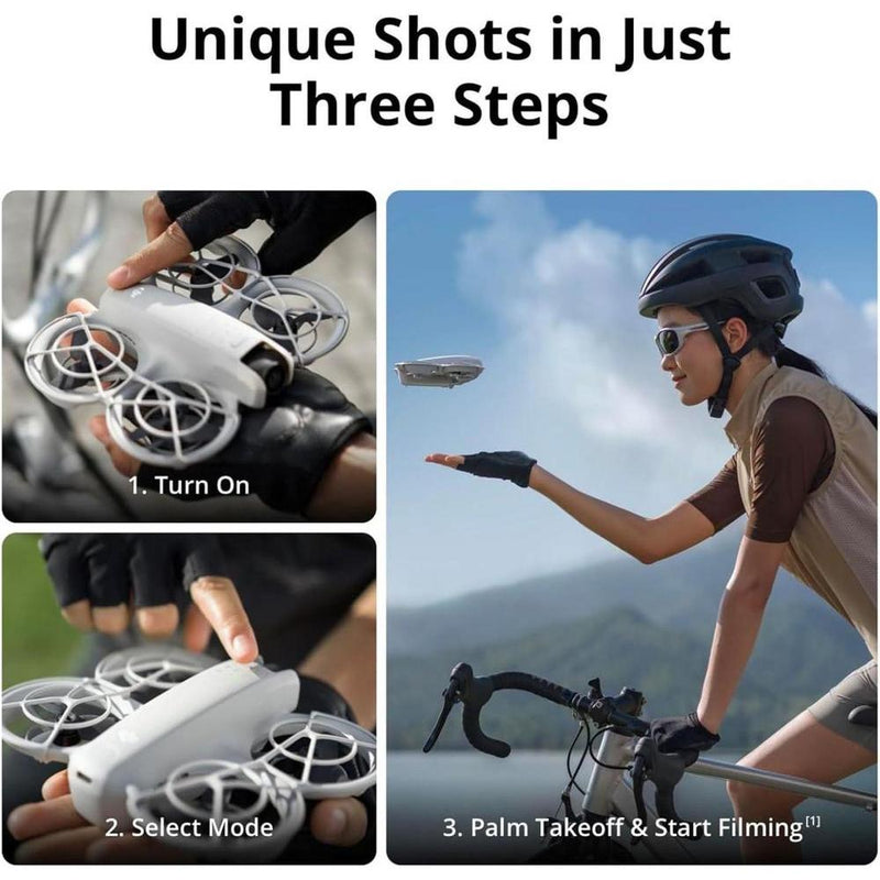 DJI Neo, minidrón con cámara 4K UHD para adultos, con funciones avanzadas como vuelo autónomo y video estabilizado