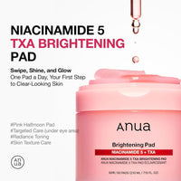 Anua Niacinamide 5 TXA Toner Pads con ácido tranexámico para cuidado diario de la piel coreano, incluye 60 almohadillas