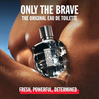 DIESEL Only The Brave Eau de Toilette y Set de Fragancia para Hombre, Aromática con Limón, Romero y Madera Ambarina