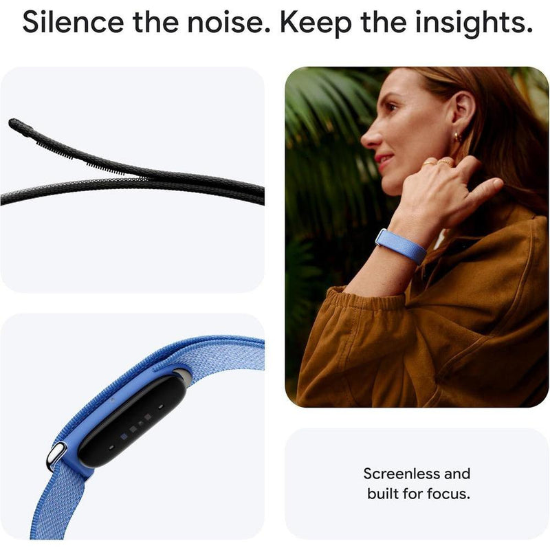 Google Fitbit Air - Rastreador de Actividad Sin Pantalla con Seguimiento de Fitness, Frecuencia Cardíaca y Sueño Inteligente