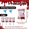 Paquete de 40 bolsas de sangre reutilizables para bebidas con embudo, decoración de fiestas de Halloween y eventos temáticos