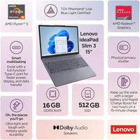 Lenovo Laptop Premium Business 2026 Amd Ryzen 5 7535hs 24gb Ram Ddr5 1tb Pcie Ssd Radeon 660m 15.3 Pulgadas Ips Wifi 6