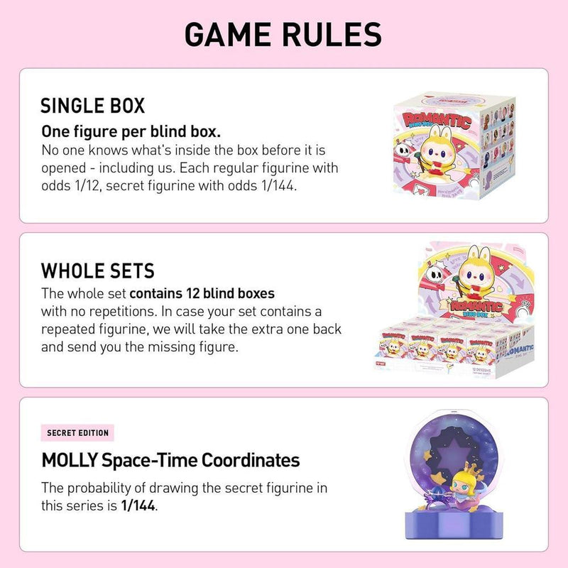 POP MART Caja romántica para anillos serie 4, escena de figuras ciegas, juguetes coleccionables, decoración, regalos para todos