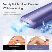 Ulike Depiladora IPL con Enfriamiento de Hielo y 3 Modos, para Resultados Indoloros y Duraderos, Rápida para Todo el Cuerpo